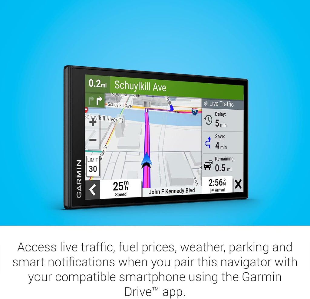 Garmin DriveSmart 66 - 6-Inch GPS Navigator with Voice Assist, Real-Time Traffic Updates, and Built-In Alexa for Safer Driving