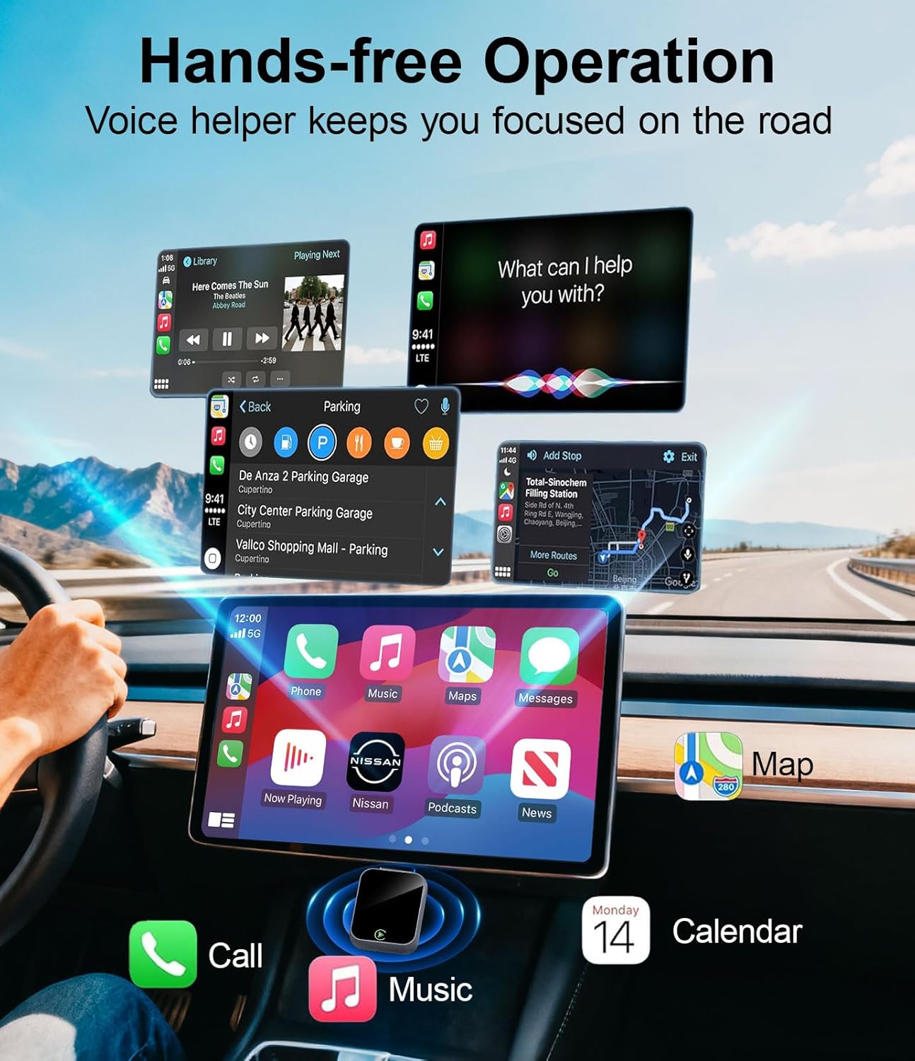 Transform Your Driving Experience with the Wireless Carplay Adapter for iPhone - Effortless Connectivity, Zero Audio Lag, and Seamless Integration