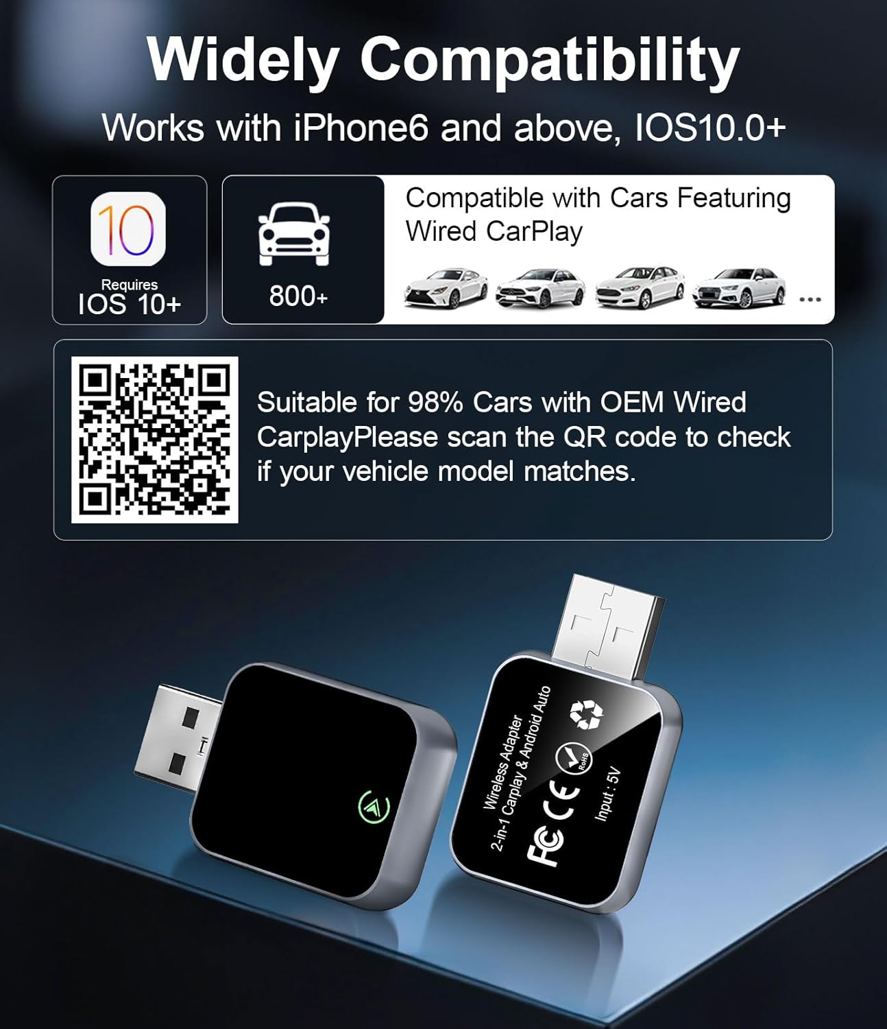 Transform Your Driving Experience with the Wireless Carplay Adapter for iPhone - Effortless Connectivity, Zero Audio Lag, and Seamless Integration
