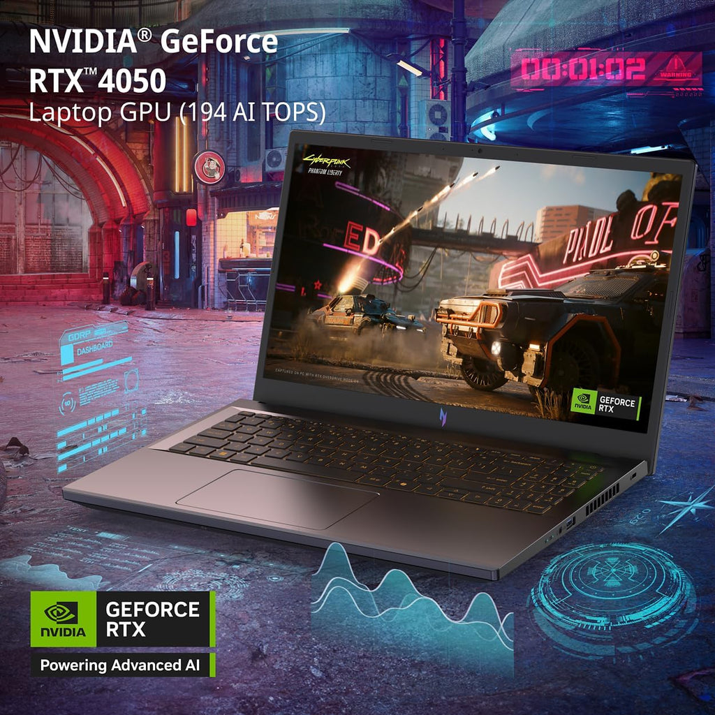 Nitro V Gaming Laptop | Intel Core I5-13420H Processor | NVIDIA Geforce RTX 4050 Laptop GPU | 15.6" FHD IPS 165Hz Display | 8GB DDR5 | 512GB Gen 4 SSD | Wi-Fi 6 | Backlit KB | ANV15-52-586Z