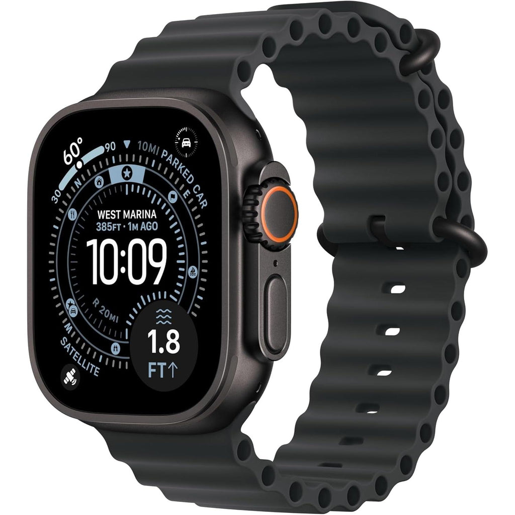Watch Ultra 3 [GPS + Cellular 49Mm] Running & Multisport Smartwatch W/Rugged Titanium Case W/Black Ocean Band. Satellite Communications, Advanced Health & Fitness Tracking