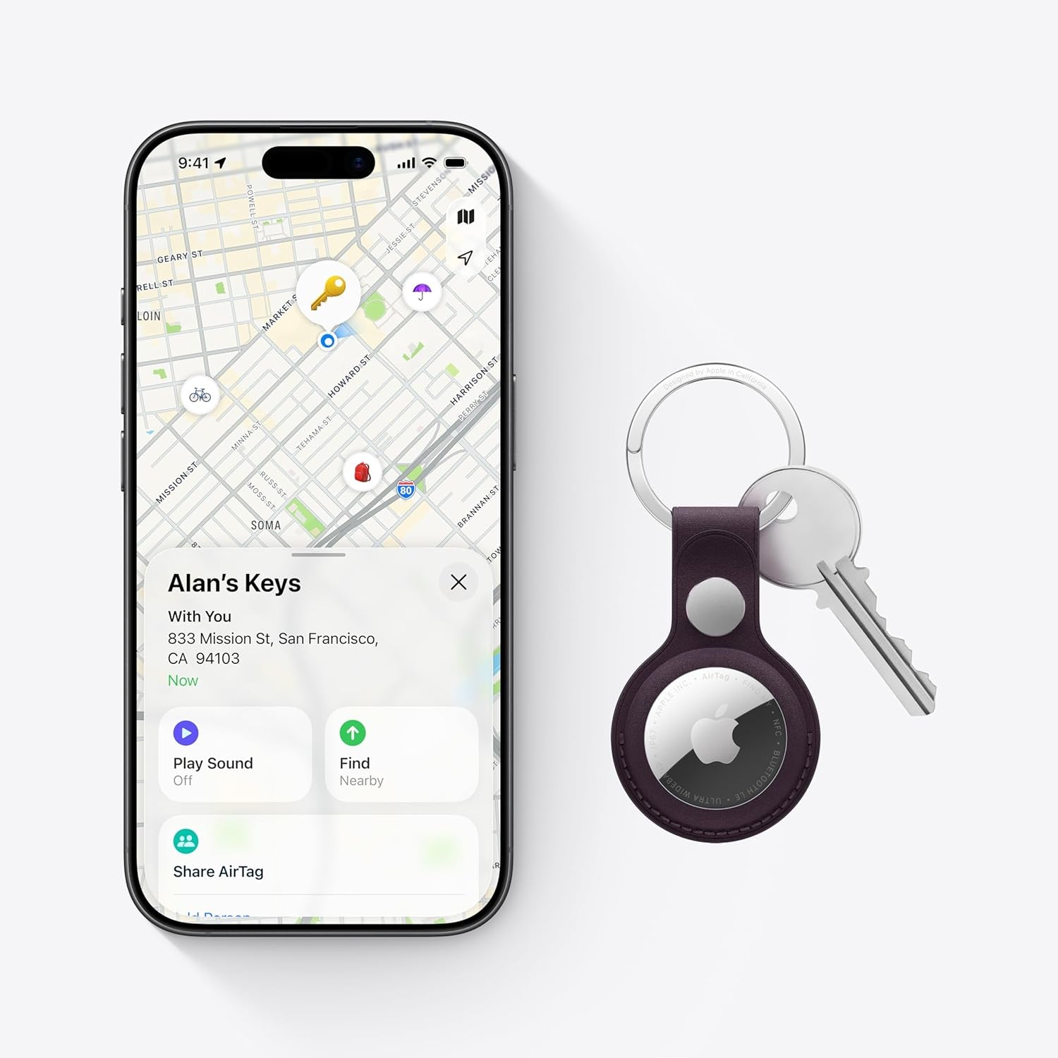 Airtag (2Nd Generation) - 4 Pack: Tracker for Keychain, Wallet, and More; Locator with Sound; Simple One-Tap Setup with Iphone or Ipad; Key Finder with up to 1.5X Precision Finding Range*