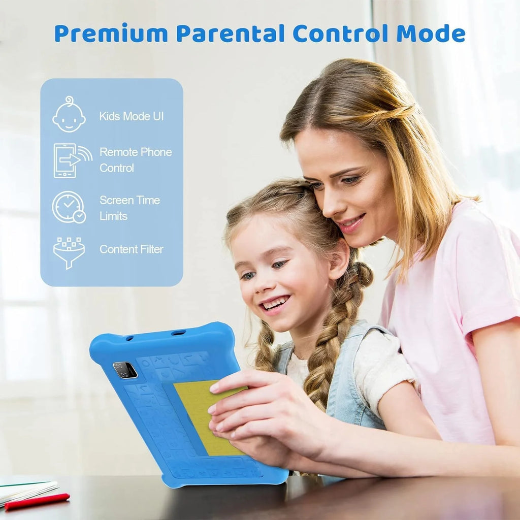 7" Kids Learning Tablet with Case for Toddler, 5GB RAM +32GB ROM, IPS HD Screen, Ukidoz Pre-Install,Blue