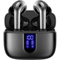 Bluetooth Headphones True Wireless Earbuds 60H Playback LED Power Display Earphones with Wireless Charging Case IPX5 Waterproof In-Ear Ear Buds with Mic for TV Smart Phone Laptop Computer Sports