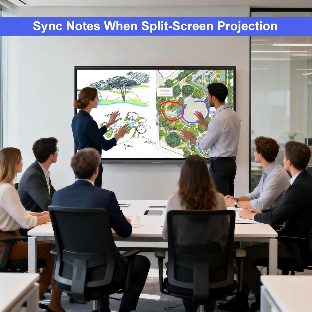 65" 4K Smart Board,Google EDLA Certified with 50MP AI Camera,40-Point Touch Digital Whiteboard,Android 14, 8+128Gb,Smartboard for Classroom Office Home（Wall Mount Included） (65 Inch)