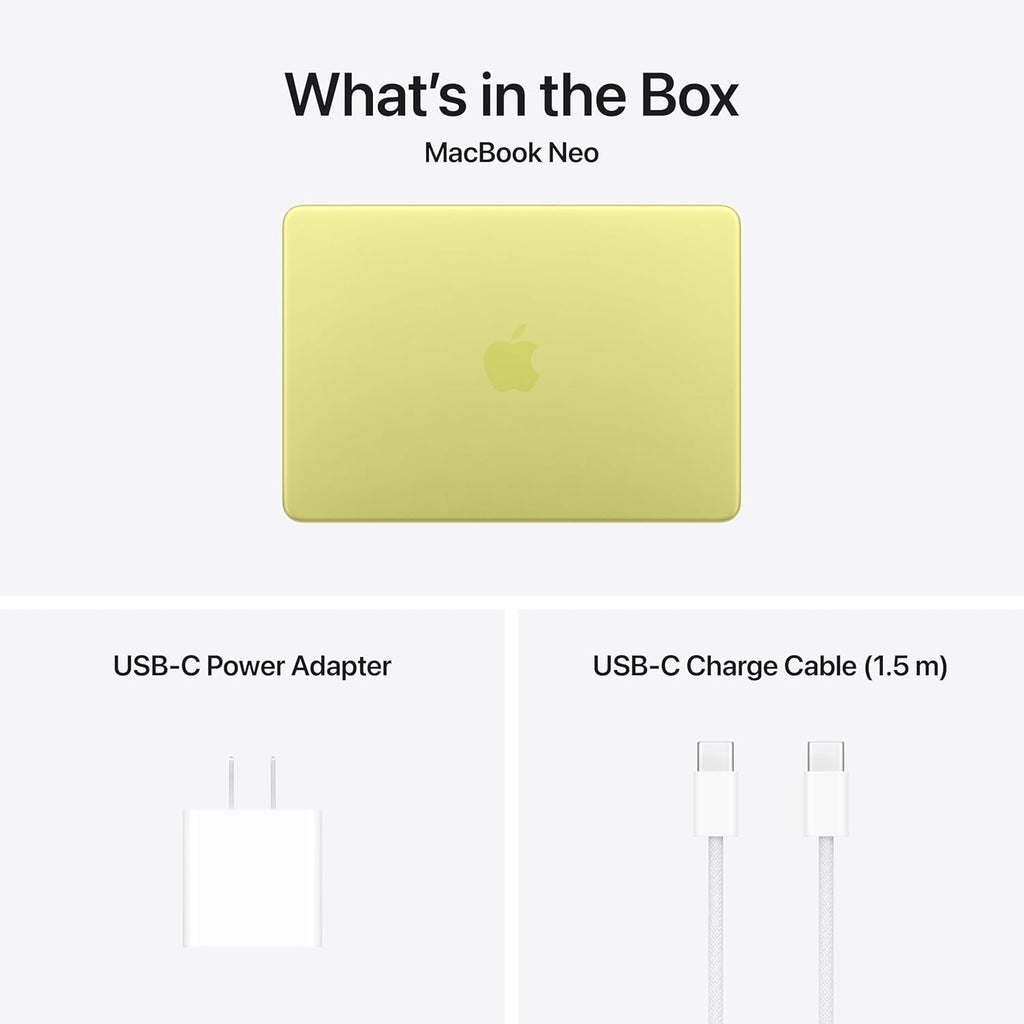 2026 Macbook Neo 13-Inch Laptop with A18 Pro Chip: Built for AI and  Intelligence, Liquid Retina Display, 8GB Unified Memory, 512GB SSD Storage, 1080P Facetime HD Camera, Touch ID; Citrus