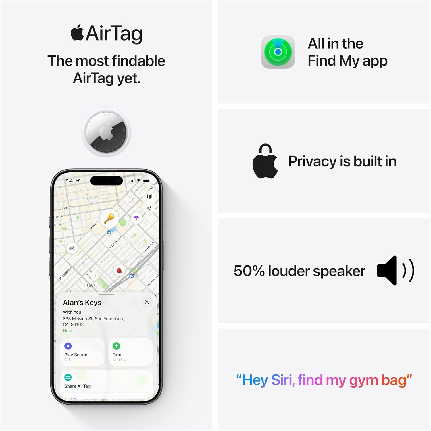 Airtag (2Nd Generation) - 4 Pack: Tracker for Keychain, Wallet, and More; Locator with Sound; Simple One-Tap Setup with Iphone or Ipad; Key Finder with up to 1.5X Precision Finding Range*