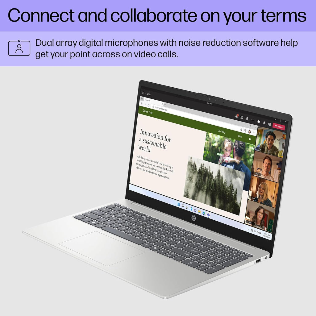 15.6 Inch Laptop, HD Touchscreen Display, AMD Ryzen 3 7320U, 8 GB RAM, 128 GB SSD, AMD Radeon Graphics, Windows 11 Home in S Mode, Natural Silver, 15- Fc0099Nr