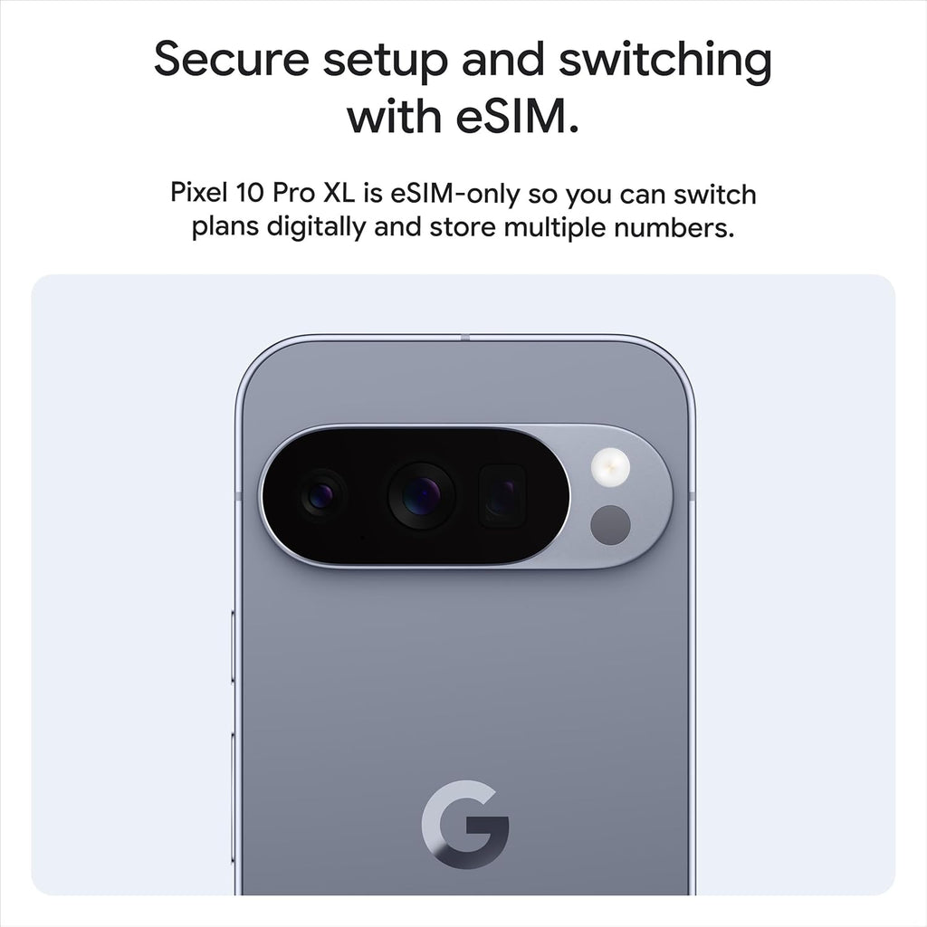 Pixel 10 Pro XL - Unlocked Android Smartphone - Gemini AI Assistant, Triple Rear Camera System, Fast-Charging 24+ Hour Battery, and 6.8" Super Actua Display - Obsidian - 512 GB (2025 Model)