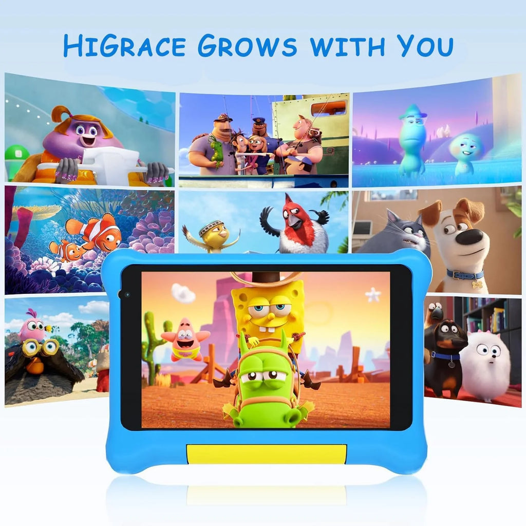 7" Kids Learning Tablet with Case for Toddler, 5GB RAM +32GB ROM, IPS HD Screen, Ukidoz Pre-Install,Blue