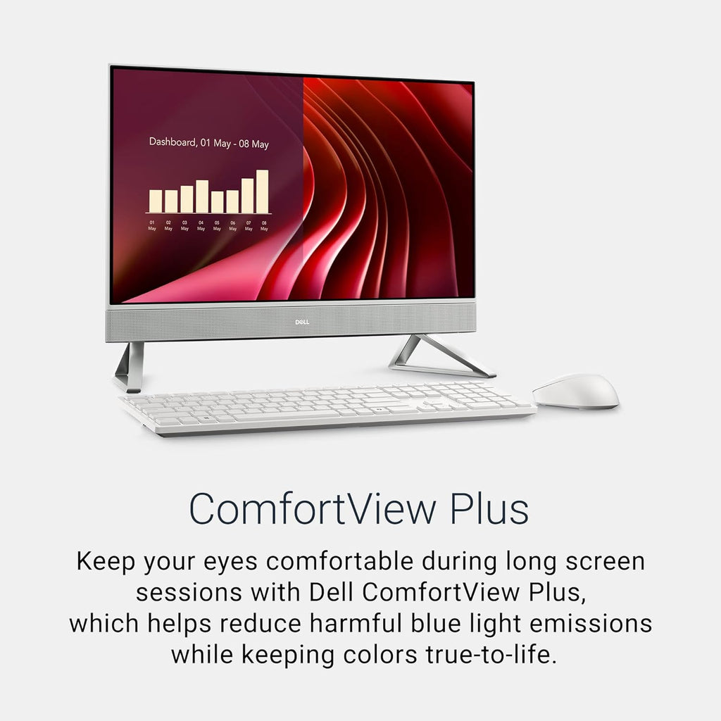 24 All-In-One Desktop Ec24250-23.8-Inch FHD Display, Intel Core 3 Processor 100U, Intel Graphics, 8GB DDR5 RAM, 512GB SSD, Windows 11 Home, Onsite Service+6 Months Retail Migrate - White