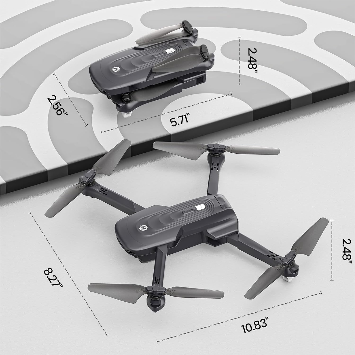 HS175D GPS Drone with 4K Camera for Adults, under 249G, Foldable RC Quadcopter with Auto Return, 46 Mins Long Flight, Follow Me, Brushless Motor, Circle Fly, Waypoint Fly, Altitude Hold