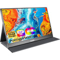 Portable Monitor 15.6Inch FHD 1080P USB C HDMI Gaming Ultra-Slim IPS Display W/Smart Cover & Speakers,Hdr Plug&Play, External Monitor for Laptop PC Phone Mac (15.6'' 1080P)