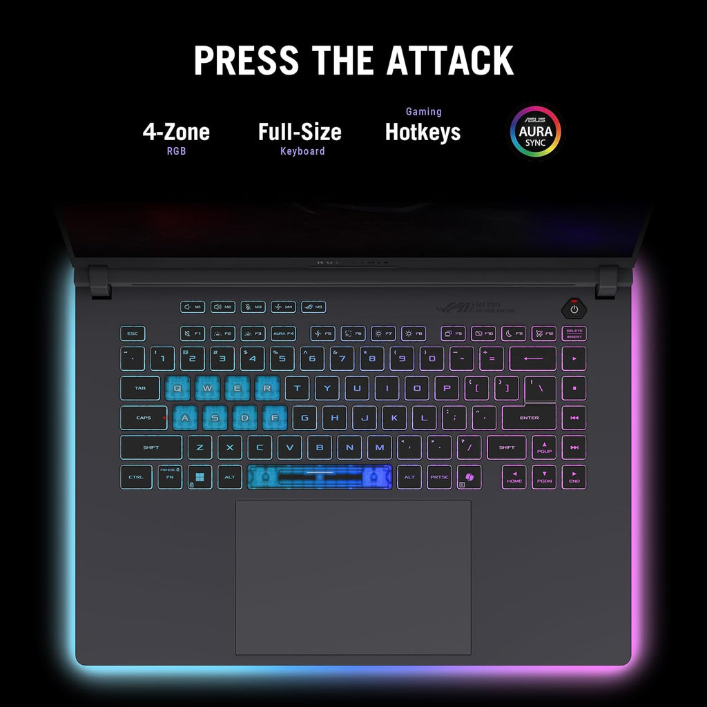 ROG Strix G16 (2025) Gaming Laptop, 16” FHD+ 16:10 165Hz/3Ms Display, NVIDIA® Geforce RTX™ 5060 Laptop GPU, Intel® Core™ I7 Processor 14650HX, 16GB DDR5, 1TB Gen 4 SSD, Wi-Fi 7, Windows 11 Home