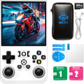 R36MAX Retro Handheld Game Console, 4.0-Inch IPS Display, 720X720 Resolution, Portable Linux System, 128GB Support 22000+ Classic Games, R36MAX Retro Gaming Console with Portable Case（White）