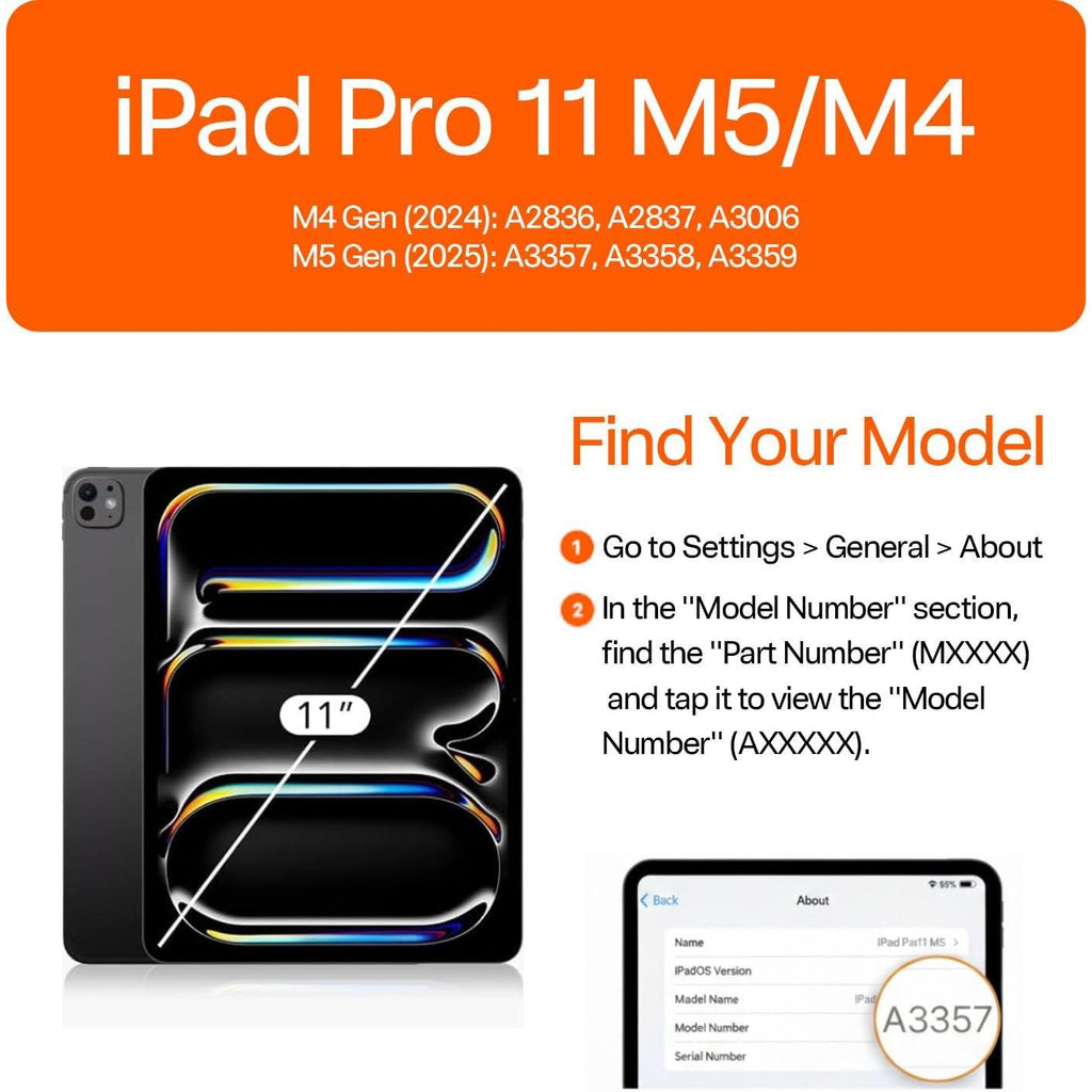 Ostand K3 Neo for Ipad Pro 11 Inch Case M5 (2025) / M4 (2024), Viewing Angles Adjustable,Ultra Stable Stand, Shockproof Protective Slim Kickstand Case with Pencil Holder, Obsidian Black