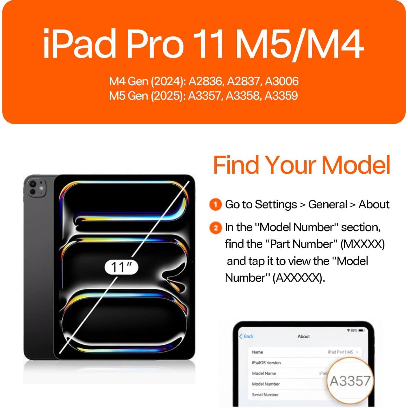 Ostand K3 Neo for Ipad Pro 11 Inch Case M5 (2025) / M4 (2024), Viewing Angles Adjustable,Ultra Stable Stand, Shockproof Protective Slim Kickstand Case with Pencil Holder, Obsidian Black
