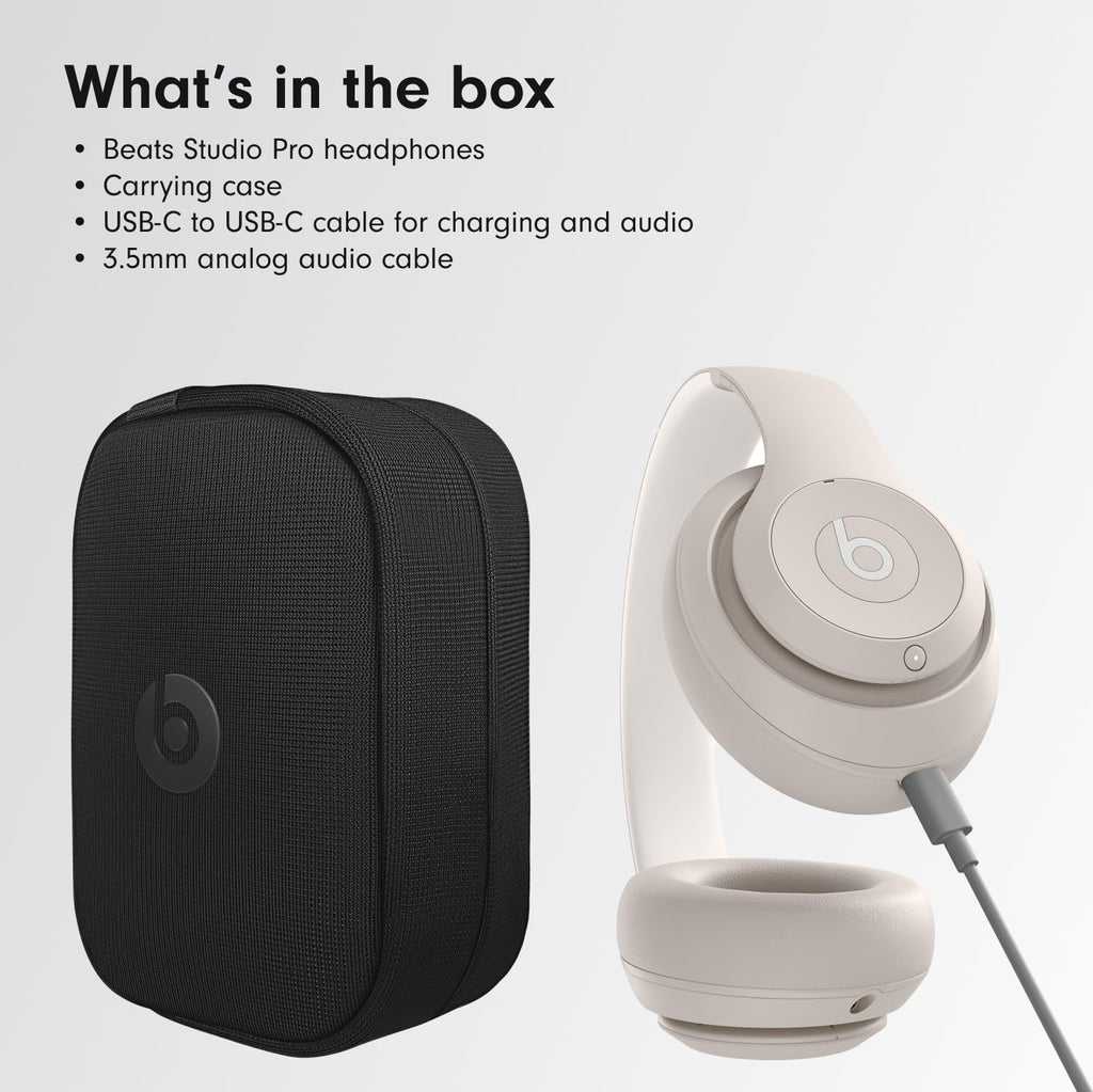 Studio Pro Premium Wireless Over-Ear Headphones- up to 40-Hour Battery Life, Active Noise Cancelling, Great for Travel & Commuting, USB-C Lossless Audio, Apple & Android Compatible - Sandstone