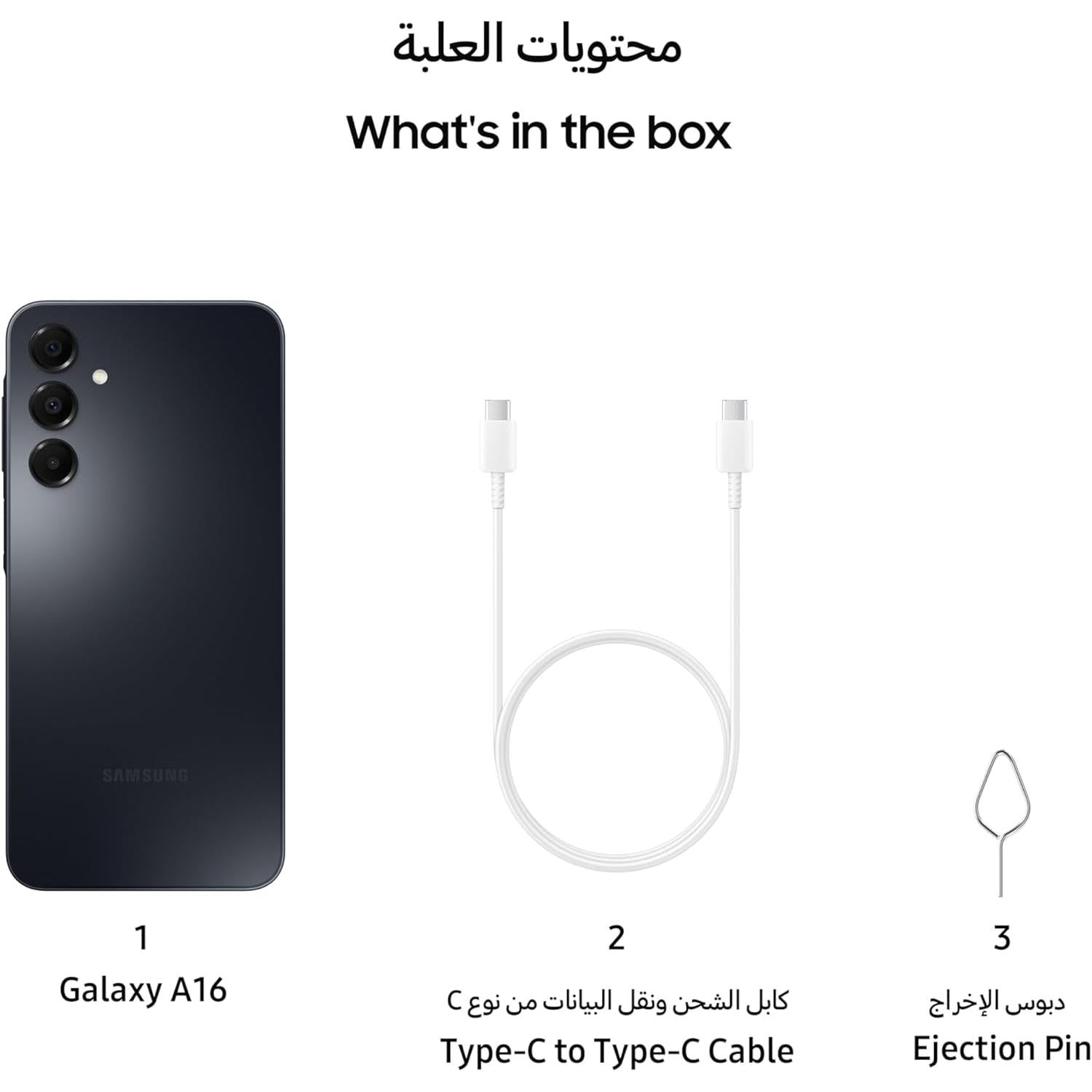 Galaxy A16 4G LTE (128GB + 4GB) International Model SM-A165F/DS Factory Unlocked, 6.7", Dual SIM, 50MP Triple Camera (Case Bundle), Black