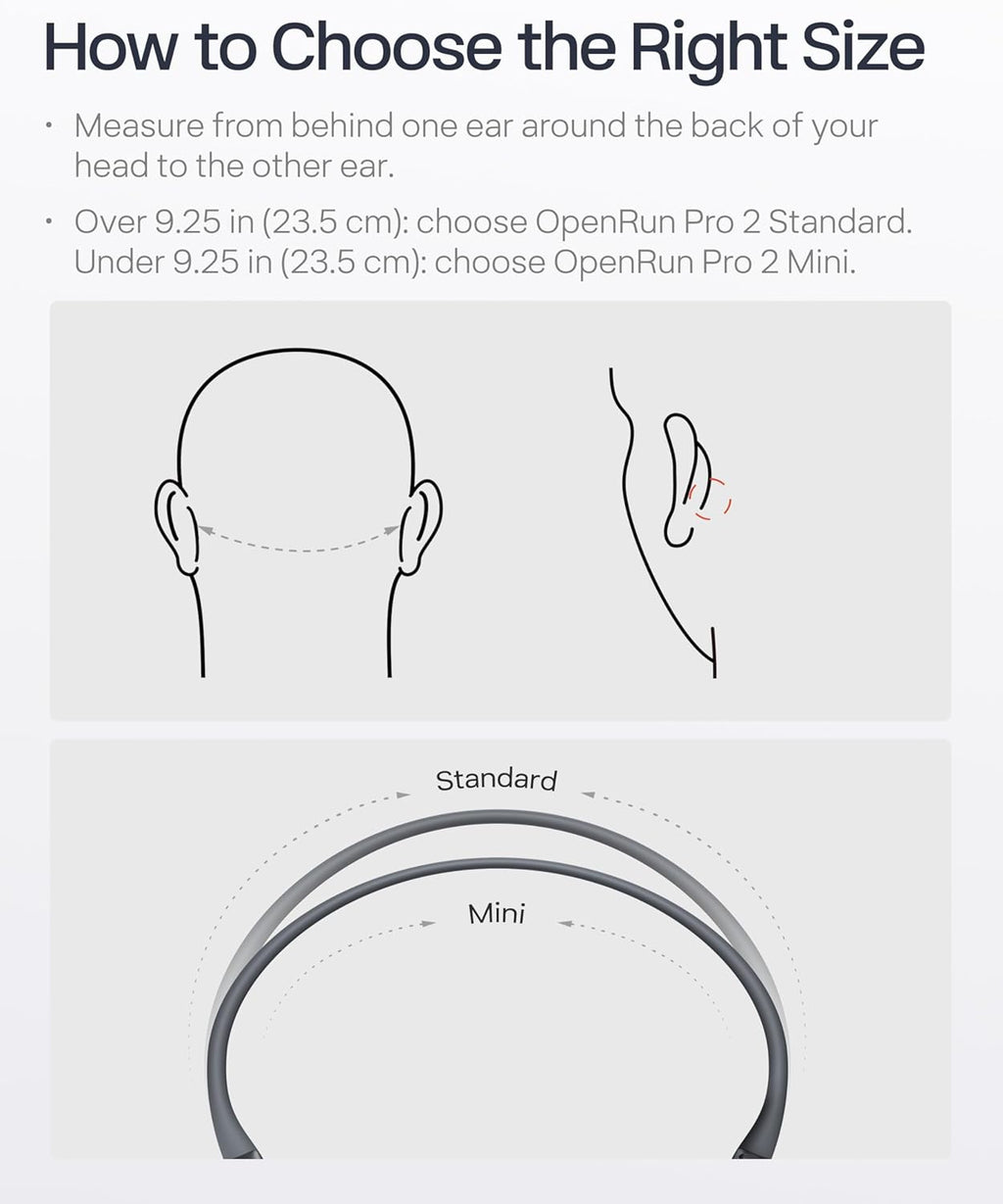 SHOKZ New Openrun Pro 2- Bone Conduction Headphones, Open-Ear Bluetooth Wireless Sport Earphones for Running, Workouts - Sweat Resistant, Secure Comfortable Fit -Deep Bass, Smart Mic, Reflective Strip