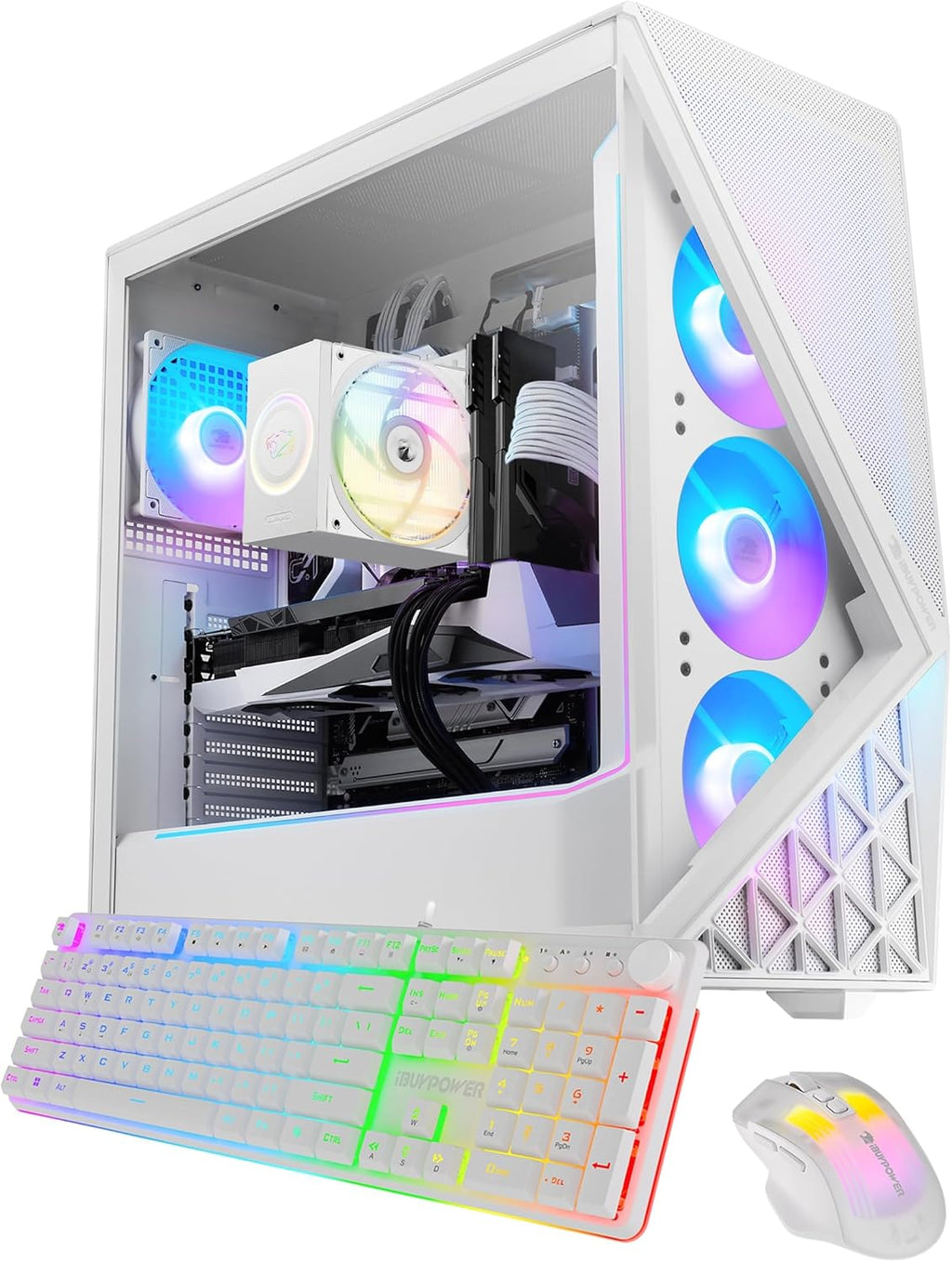 Slate Gaming PC Desktop Computer Intel Core Ultra 7 265F CPU, NVIDIA Geforce RTX 5060Ti 8GB GPU, 32GB DDR5 5200Mhz RAM, 2TB Nvme SSD, Windows 11 Home, Gamer Keyboard and Mouse - SWI7N56T02