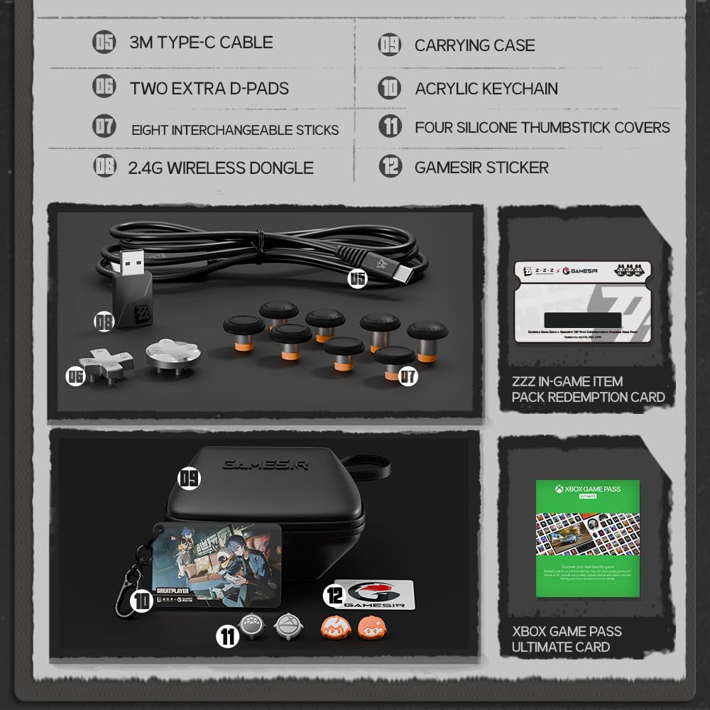 G7 Pro Wireless Gaming Controller - Officially Licensed for Xbox Series X|S, Xbox One, Windows PC & Android, TMR Joysticks, 1000Hz Polling Rate, Charging Dock- Zenless Zone Zero Edition