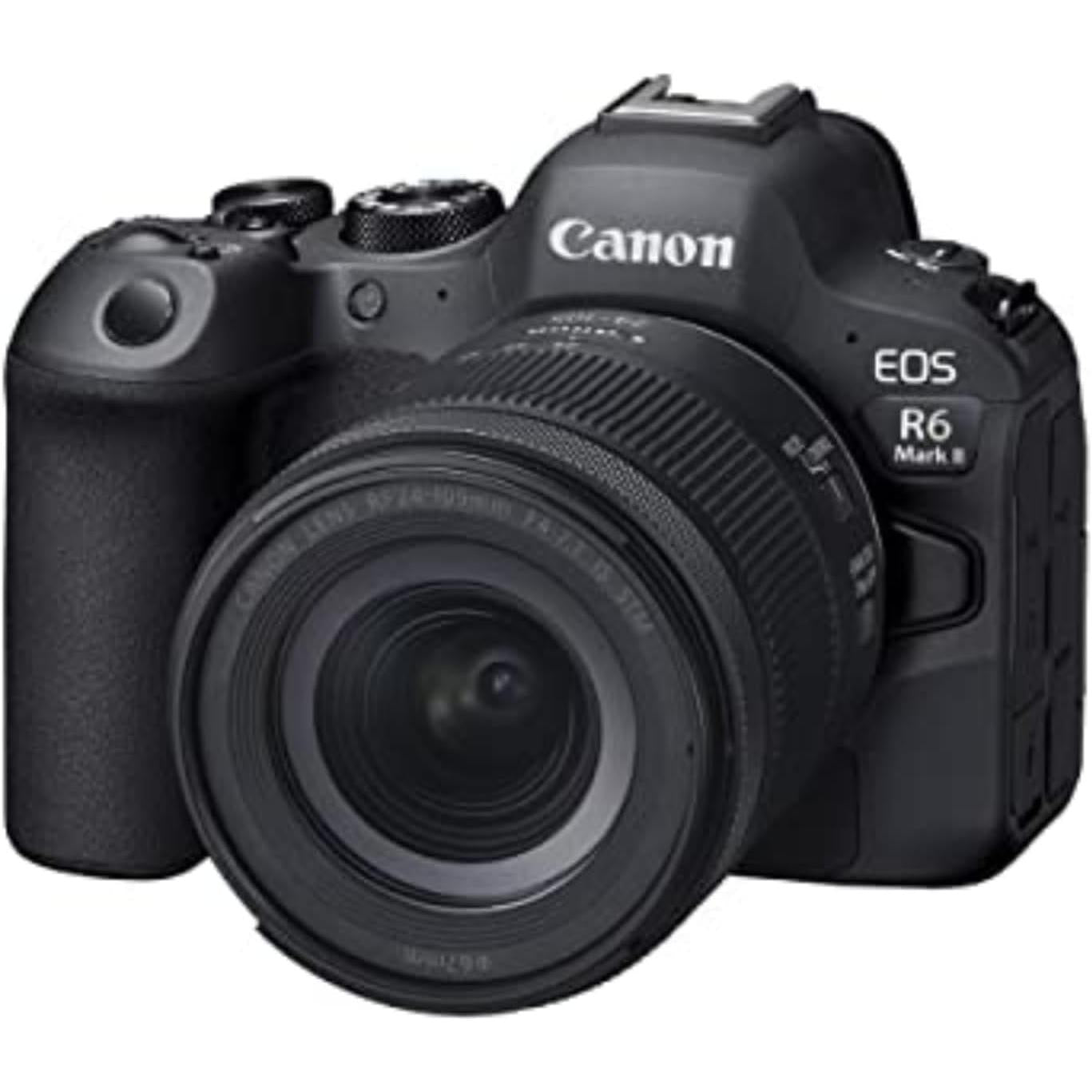 EOS R6 Mark II Mirrorless Camera Rf24-105Mm F4-7.1 Is STM Lens Kit, Full-Frame Hybrid Camera, 24.2 Megapixel CMOS Sensor, Photo and Video Capabilities, Black