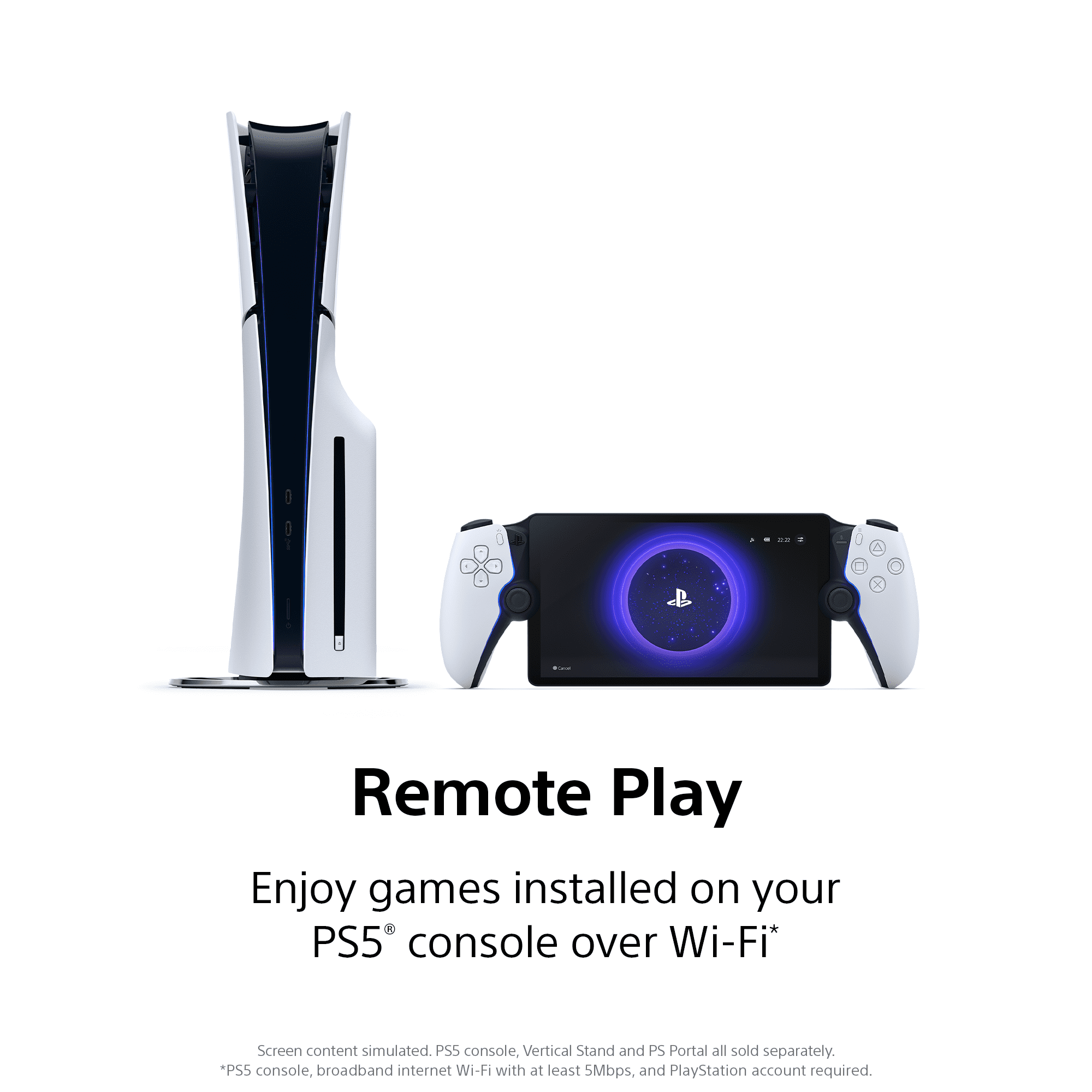 Elevate Your Gaming Experience with the Sony PlayStation Portal Remote Player for PS5 - Sleek White Design for Online Gaming and HD Streaming
