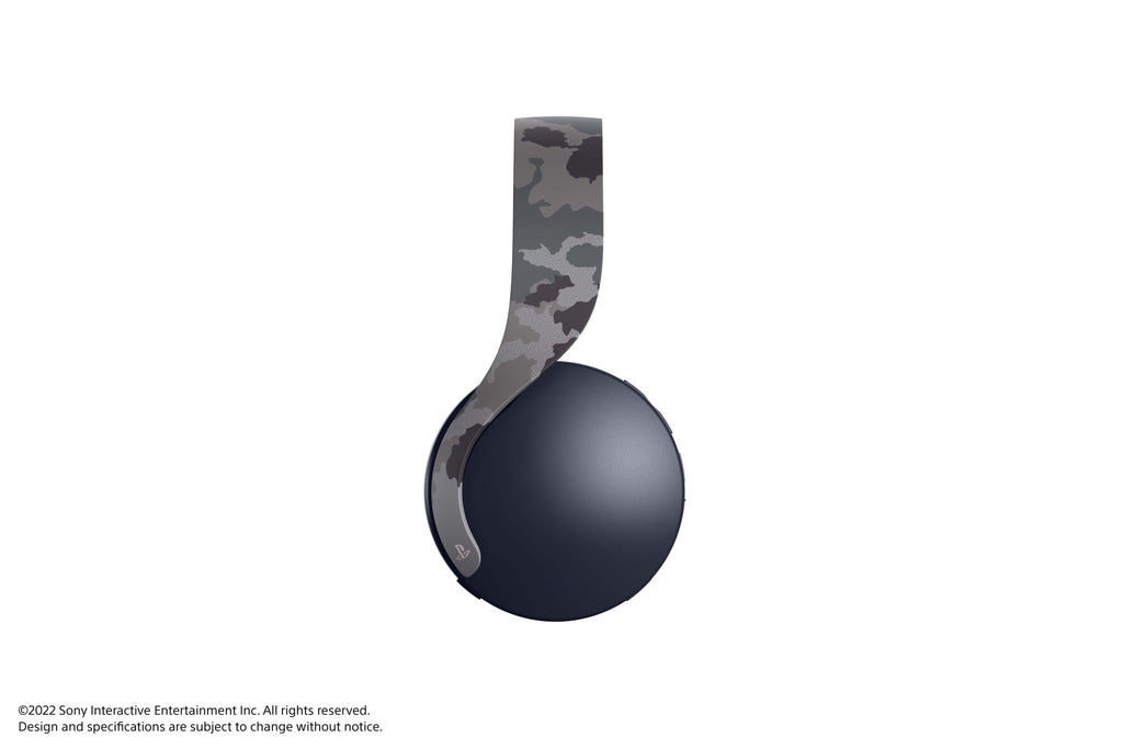 Experience Immersive Gaming with the PS5 Pulse 3D Wireless Headset in Stylish Gray Camouflage