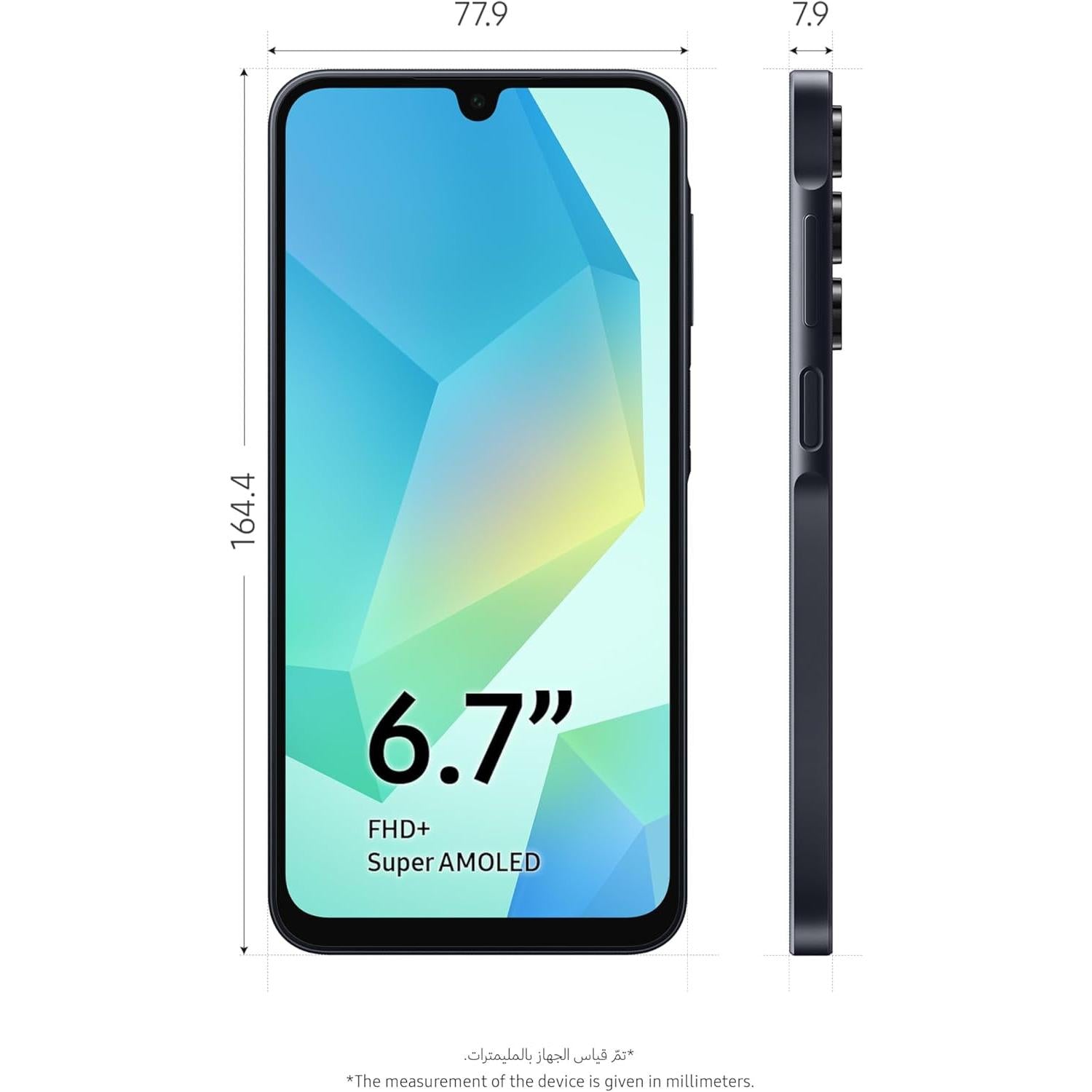 Galaxy A16 4G LTE (128GB + 4GB) International Model SM-A165F/DS Factory Unlocked, 6.7", Dual SIM, 50MP Triple Camera (Case Bundle), Black