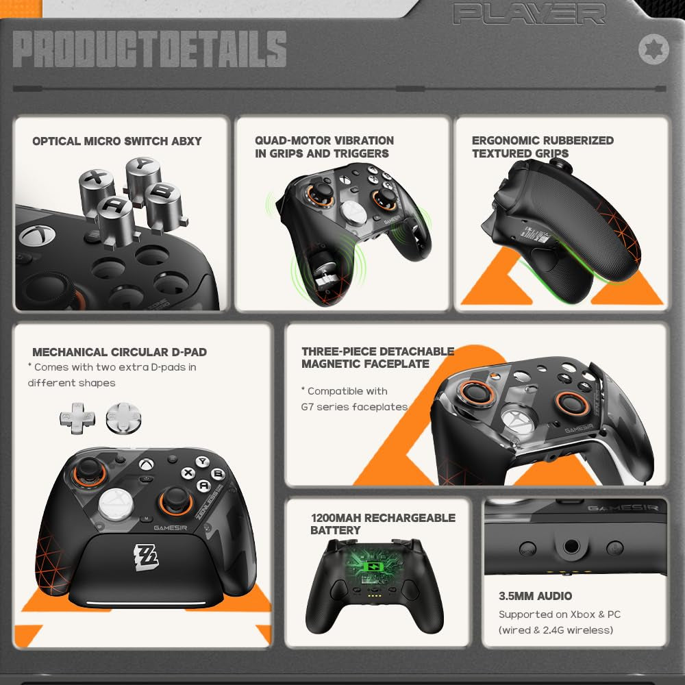 G7 Pro Wireless Gaming Controller - Officially Licensed for Xbox Series X|S, Xbox One, Windows PC & Android, TMR Joysticks, 1000Hz Polling Rate, Charging Dock- Zenless Zone Zero Edition
