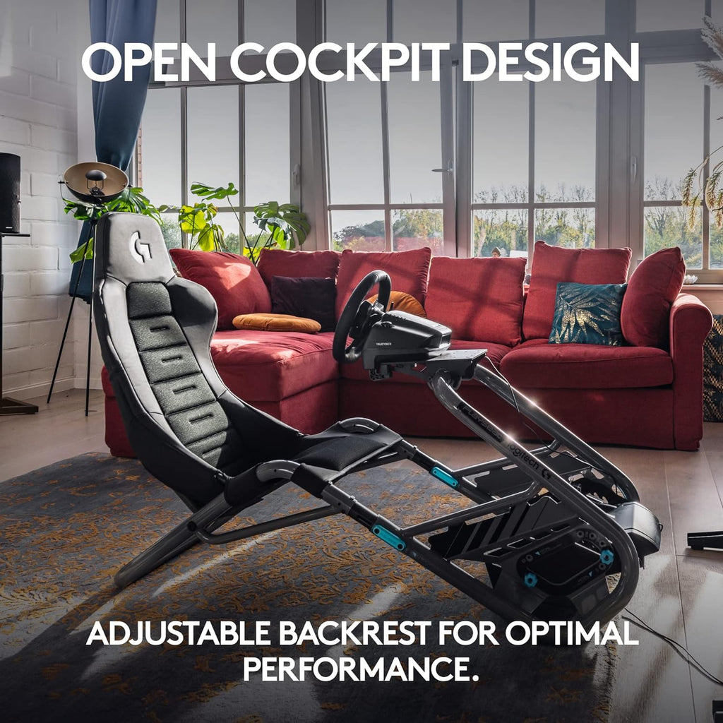Trophy - Logitech G Edition Sim Racing Cockpit | Fully Adjustable | Direct Drive Support | Lightweight & Robust | Absolute Comfort Actifit