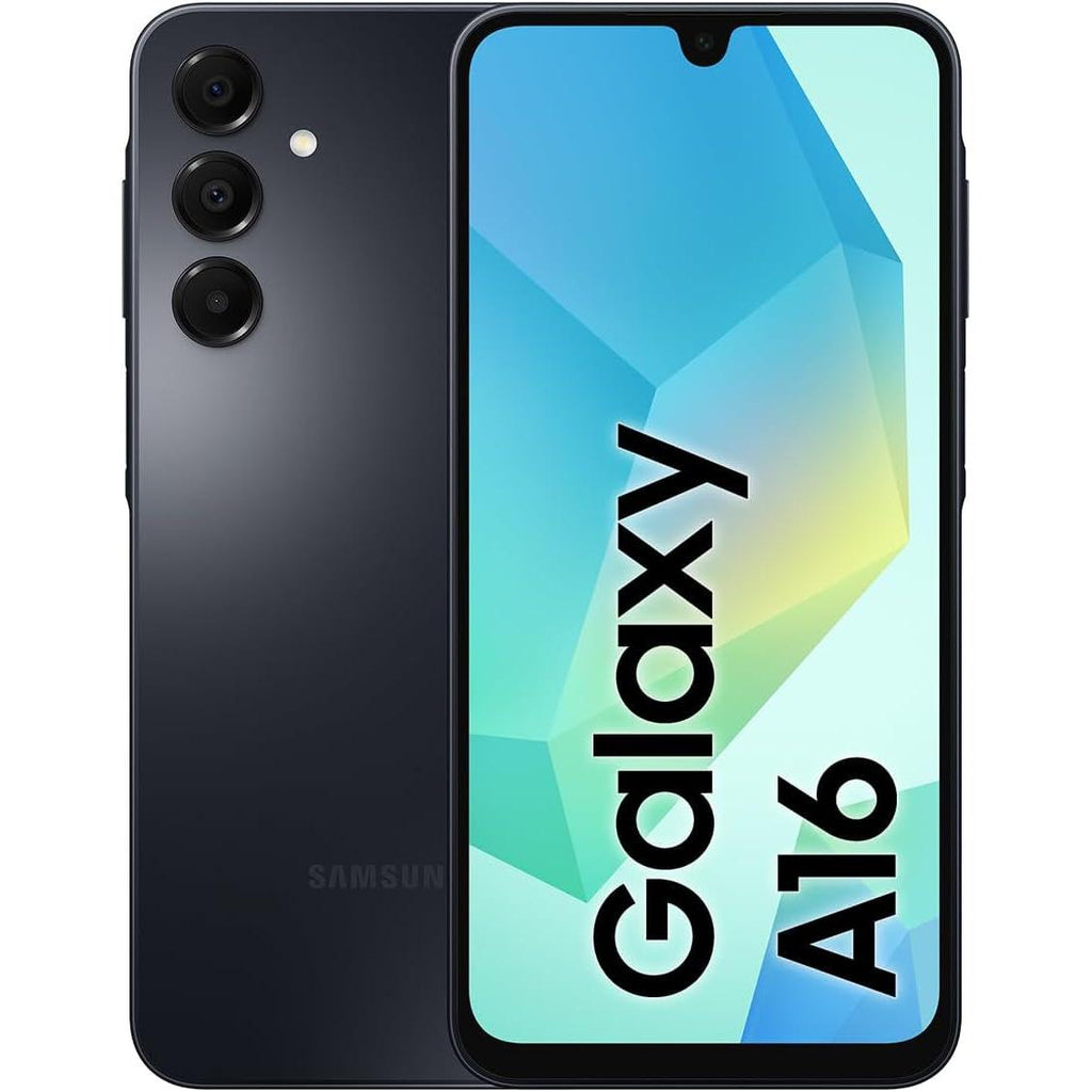 Galaxy A16 4G LTE (128GB + 4GB) International Model SM-A165F/DS Factory Unlocked, 6.7", Dual SIM, 50MP Triple Camera (Case Bundle), Black