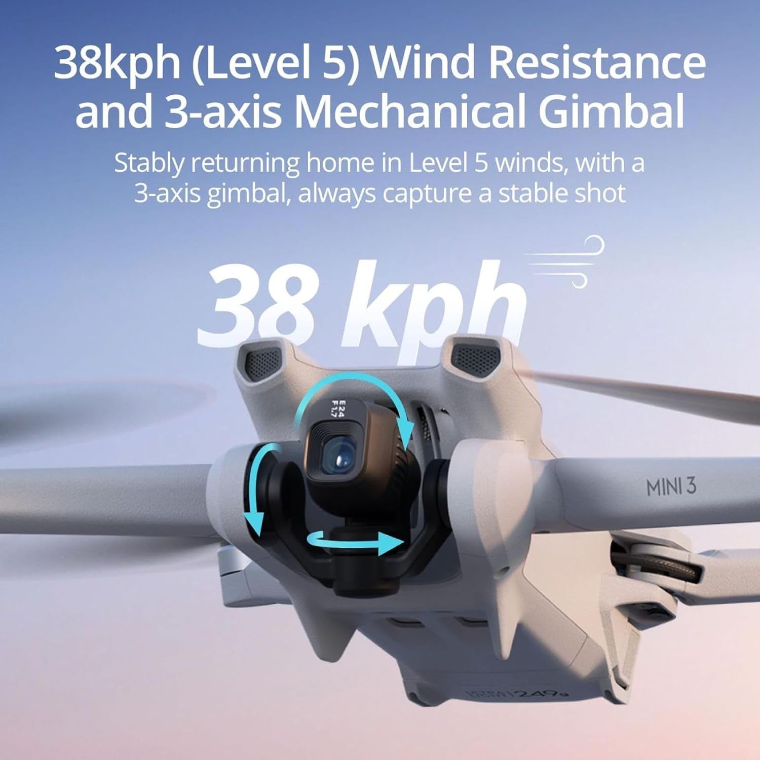Mini 3 ( RC), Lightweight 3X Mechanical Gimbal Drones with Camera for Adults 4K, 38-Min Flight Time, up to 32800Ft (10Km) Video Transmission, Vertical Shooting, GPS Auto Return Integrated