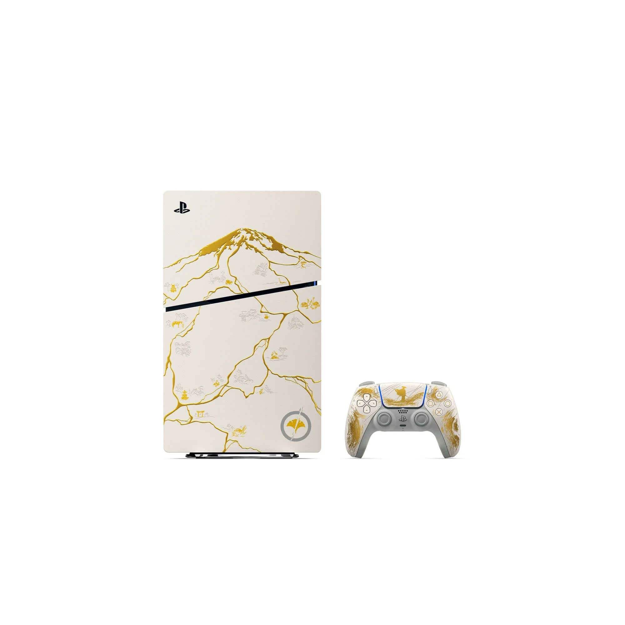 Playstation_5 Disc Ghost of Yotei Gold Limited Edition Slim Console - Next-Gen 4K Gaming, Ultra HD Blu-Ray, 1TB SSD Storage, Lightweight & Compact Design, Backward Compatible