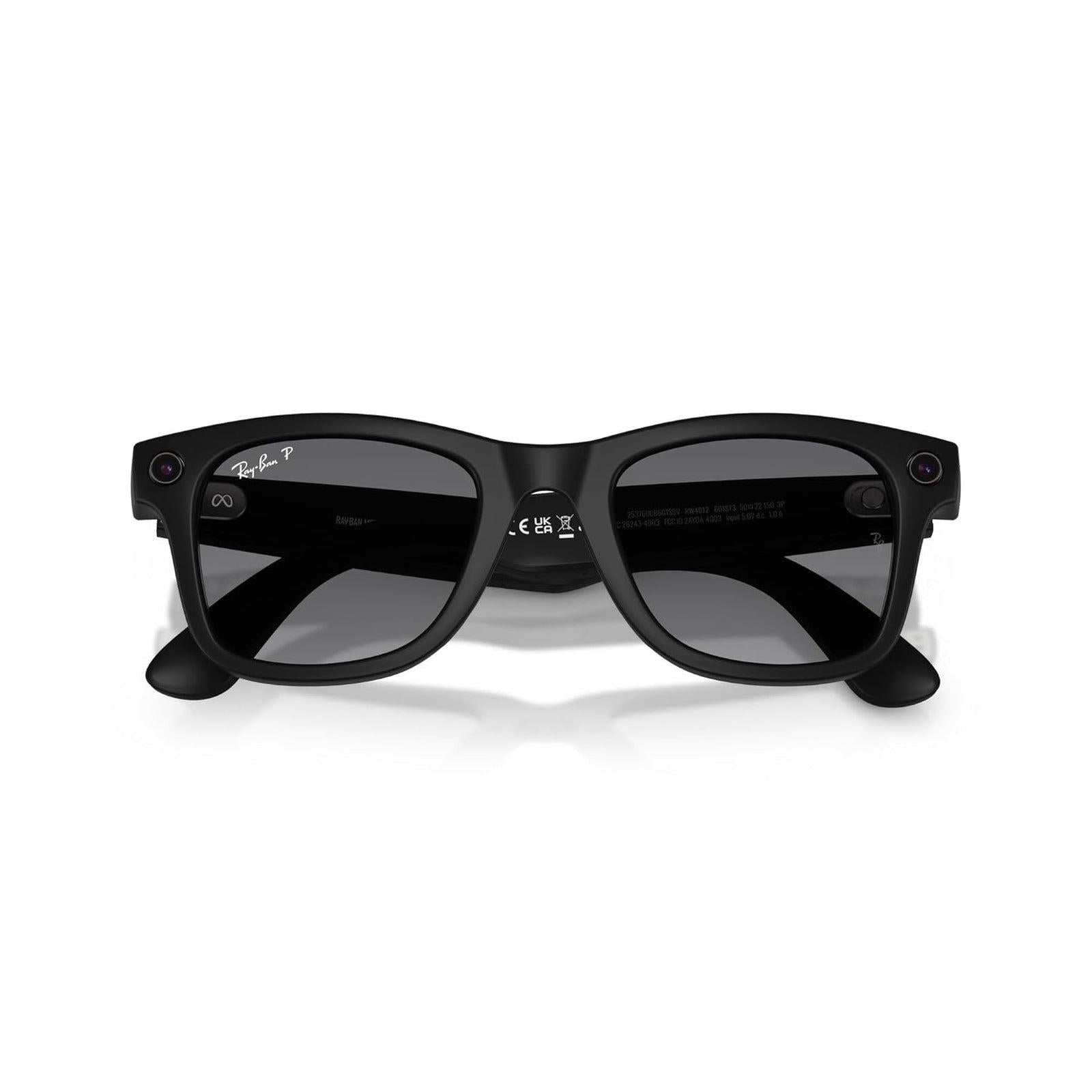 Ray-Ban Meta (Gen 2), Wayfarer, Matte Black | Smart AI Glasses for Men, Women — 2X Battery Life — 3K HD Resolution — 12 MP Ultra-Wide Camera, Audio, Video — Polarized Gradient Graphite Lenses