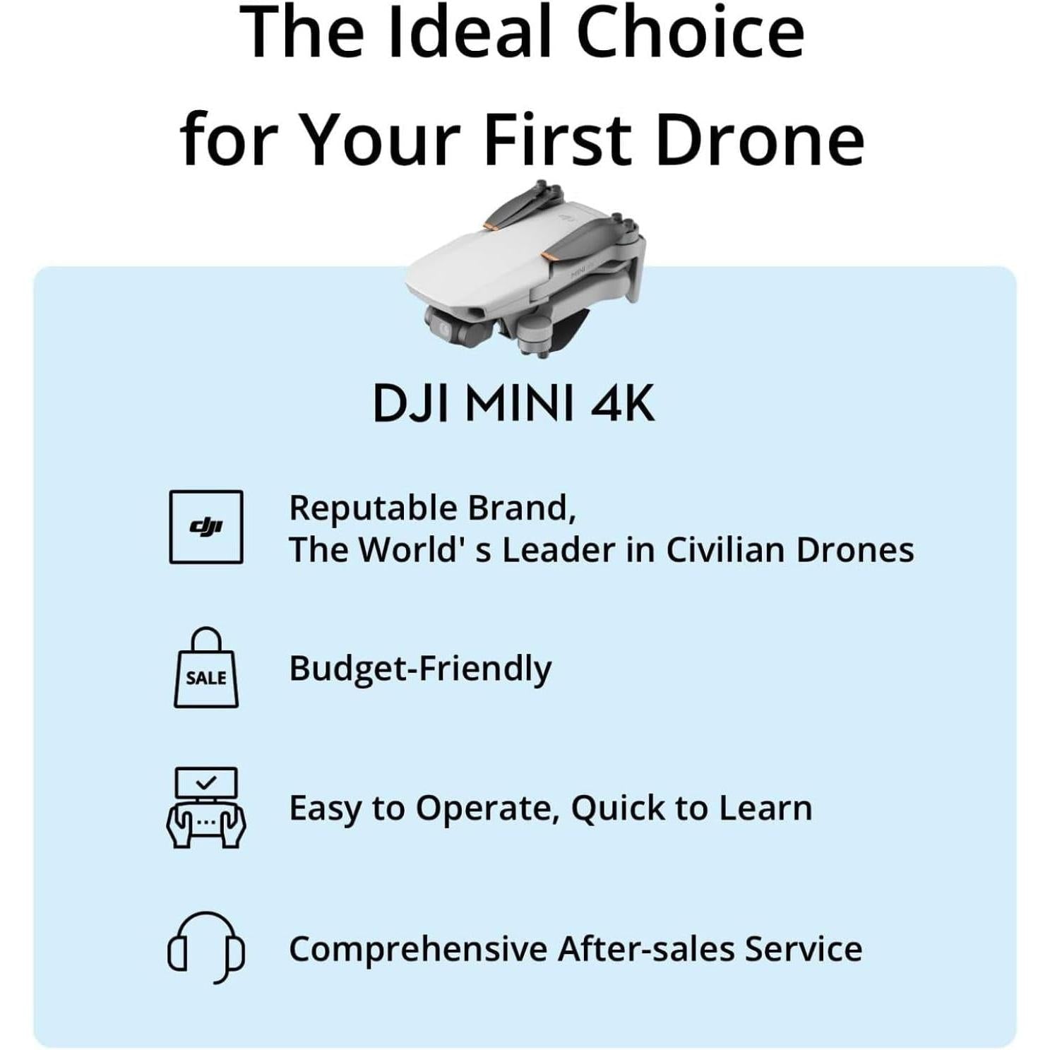 Mini 4K Fly More Combo, Drone with 4K UHD Camera for Adults, under 249 G, 3-Axis Gimbal Stabilization, 10Km Video Transmission, Auto Return, 3 Batteries for 93-Min Max Flight Time, Quickshots