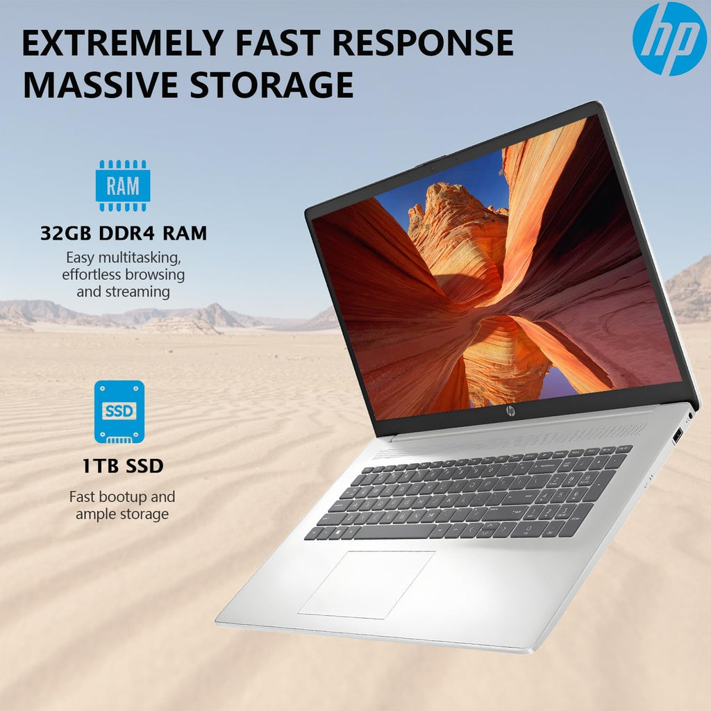 17 Inch Laptop Computer, 17.3 IPS FHD Business Laptop PC, AMD Ryzen 5 6-Core, 32GB RAM 1TB SSD, Windows 11 Pro, 10-Key Number Pad