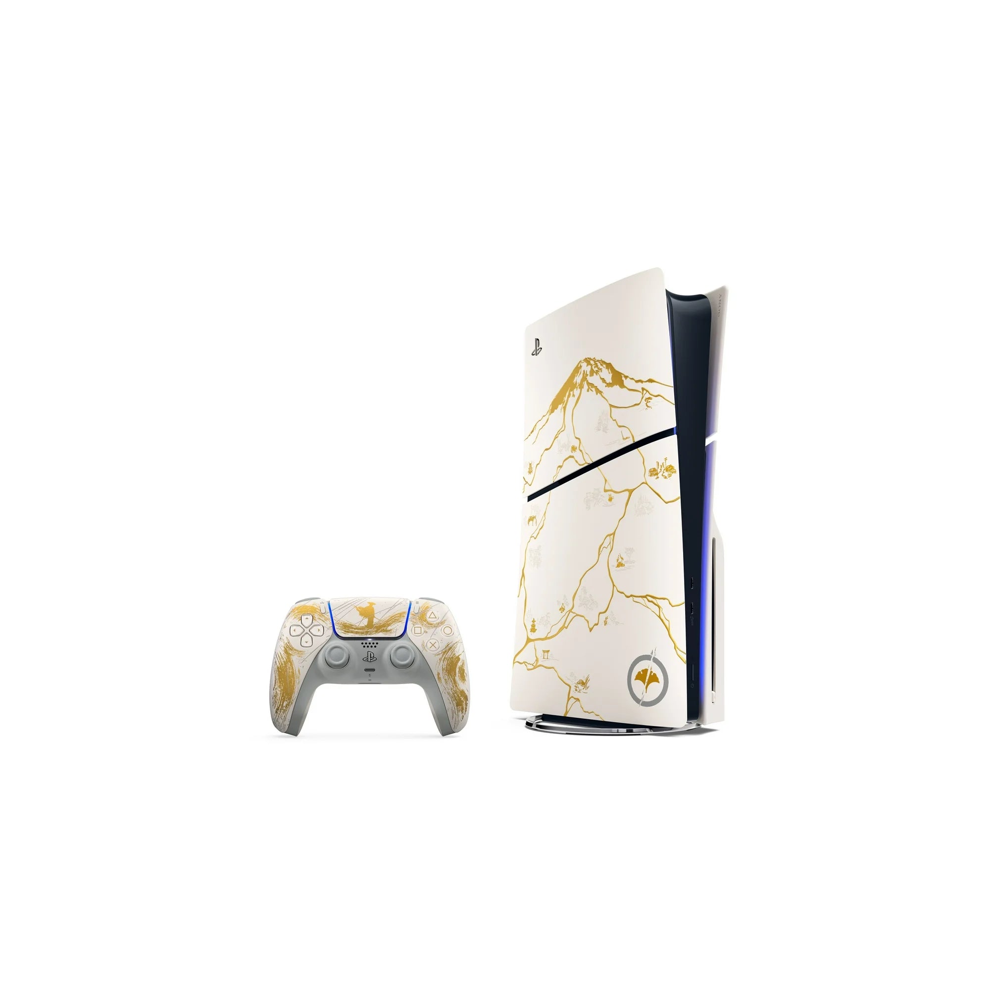 Playstation_5 Disc Ghost of Yotei Gold Limited Edition Slim Console - Next-Gen 4K Gaming, Ultra HD Blu-Ray, 1TB SSD Storage, Lightweight & Compact Design, Backward Compatible