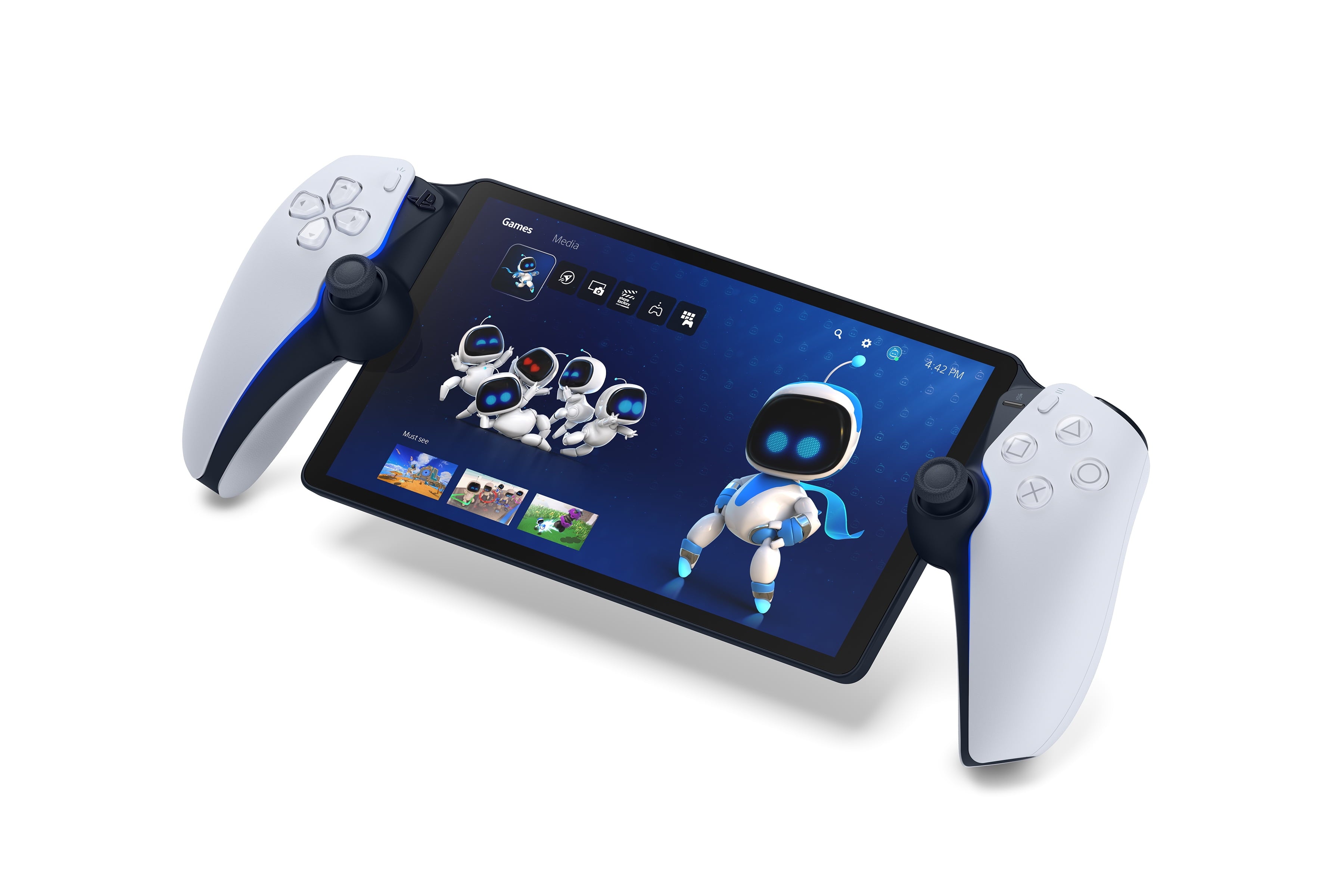 Elevate Your Gaming Experience with the Sony PlayStation Portal Remote Player for PS5 - Sleek White Design for Online Gaming and HD Streaming
