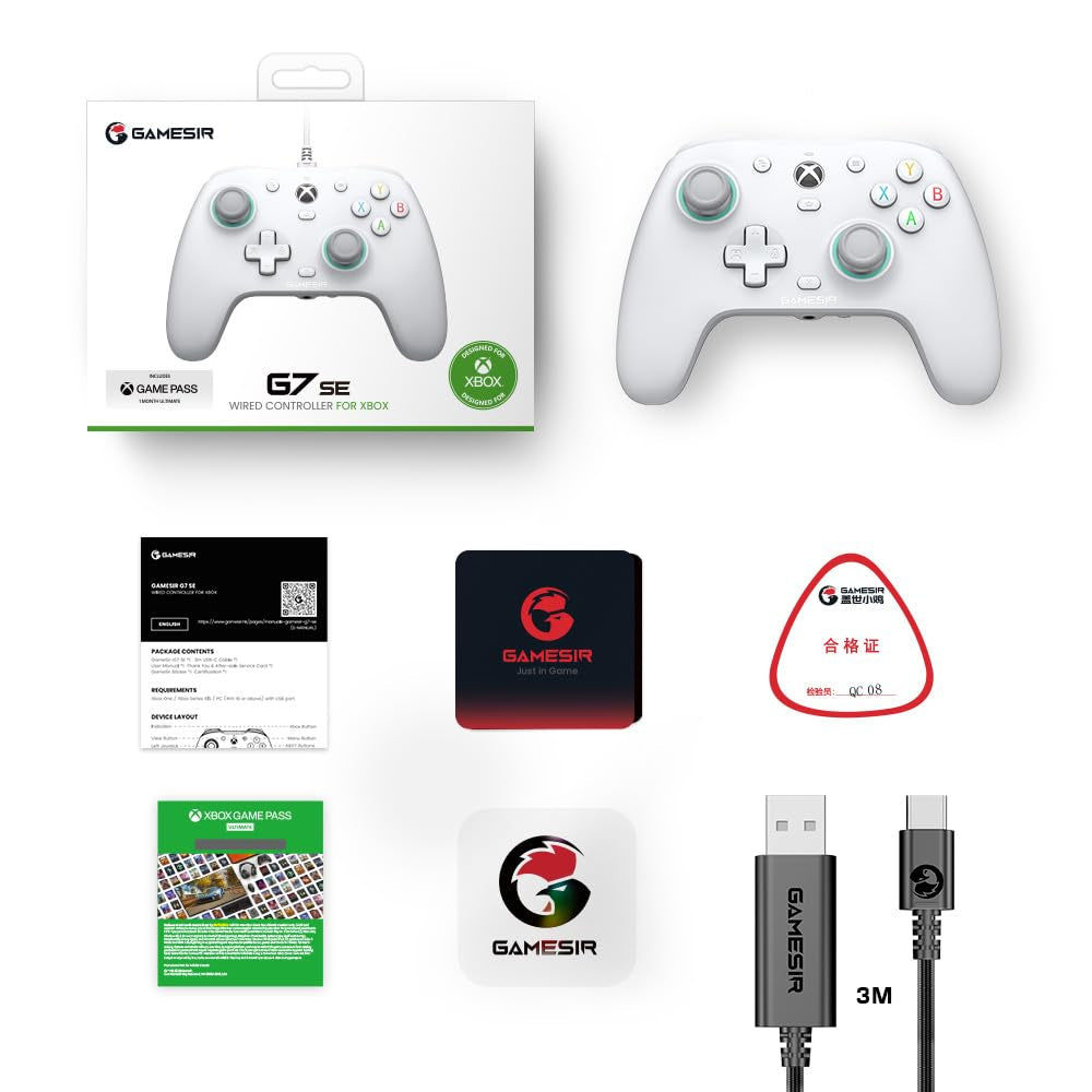 Wired Controller for Xbox Series X|S, Xbox One & Windows 10/11, Plug and Play Gaming Gamepad with Hall Effect Joysticks/Hall Trigger, 3.5Mm Audio Jack