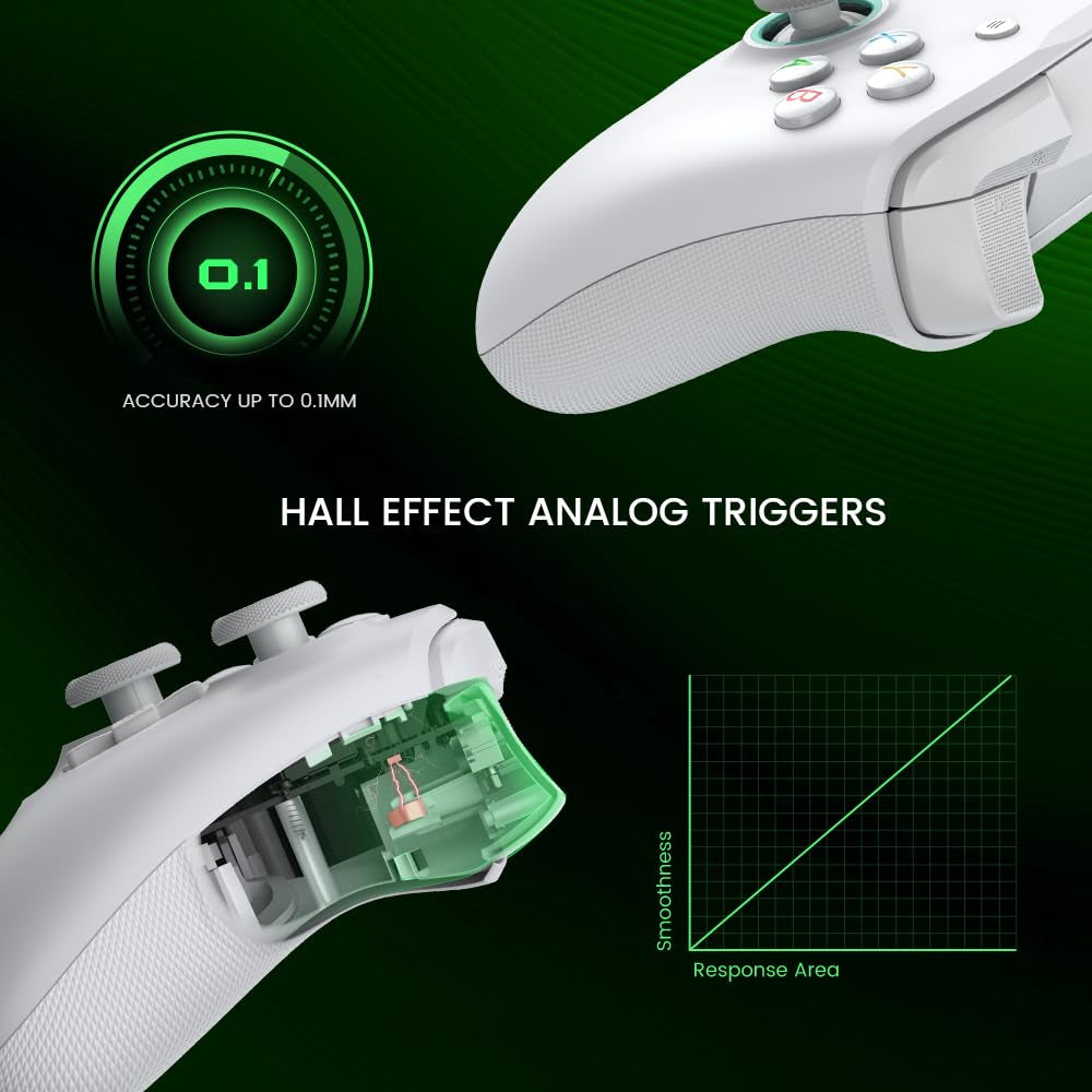 Wired Controller for Xbox Series X|S, Xbox One & Windows 10/11, Plug and Play Gaming Gamepad with Hall Effect Joysticks/Hall Trigger, 3.5Mm Audio Jack