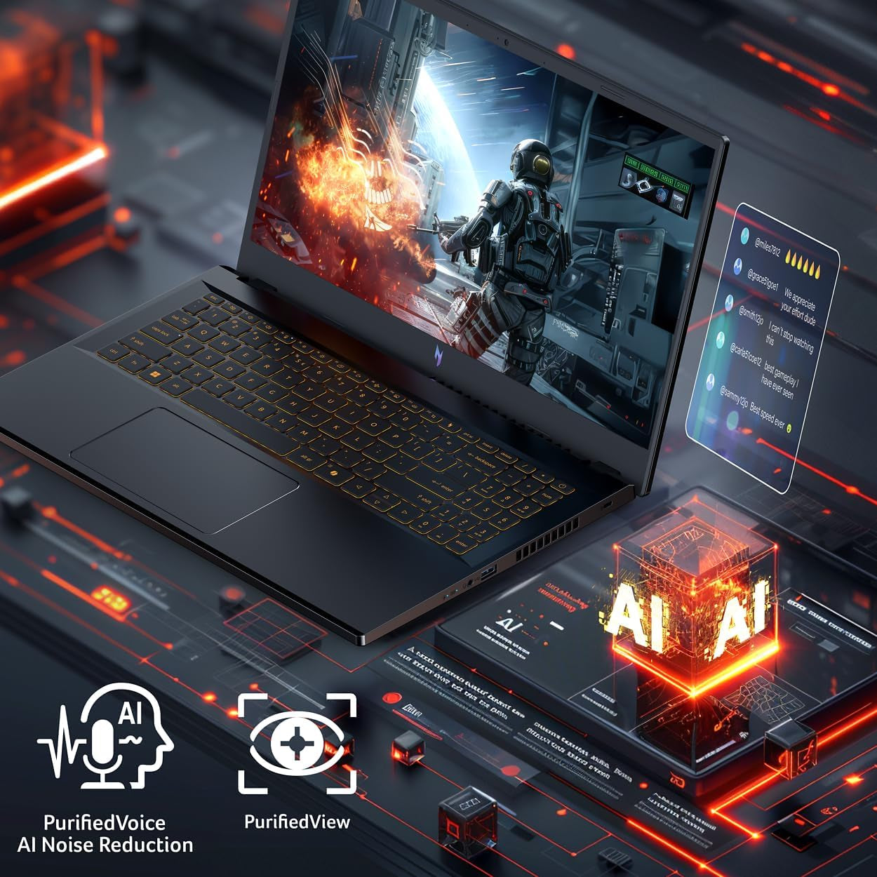 Nitro V Gaming Laptop | Intel Core I5-13420H Processor | NVIDIA Geforce RTX 4050 Laptop GPU | 15.6" FHD IPS 165Hz Display | 8GB DDR5 | 512GB Gen 4 SSD | Wi-Fi 6 | Backlit KB | ANV15-52-586Z