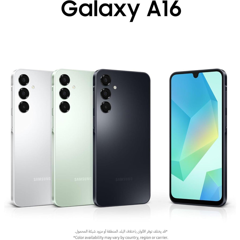 Galaxy A16 4G LTE (128GB + 4GB) International Model SM-A165F/DS Factory Unlocked, 6.7", Dual SIM, 50MP Triple Camera (Case Bundle), Black