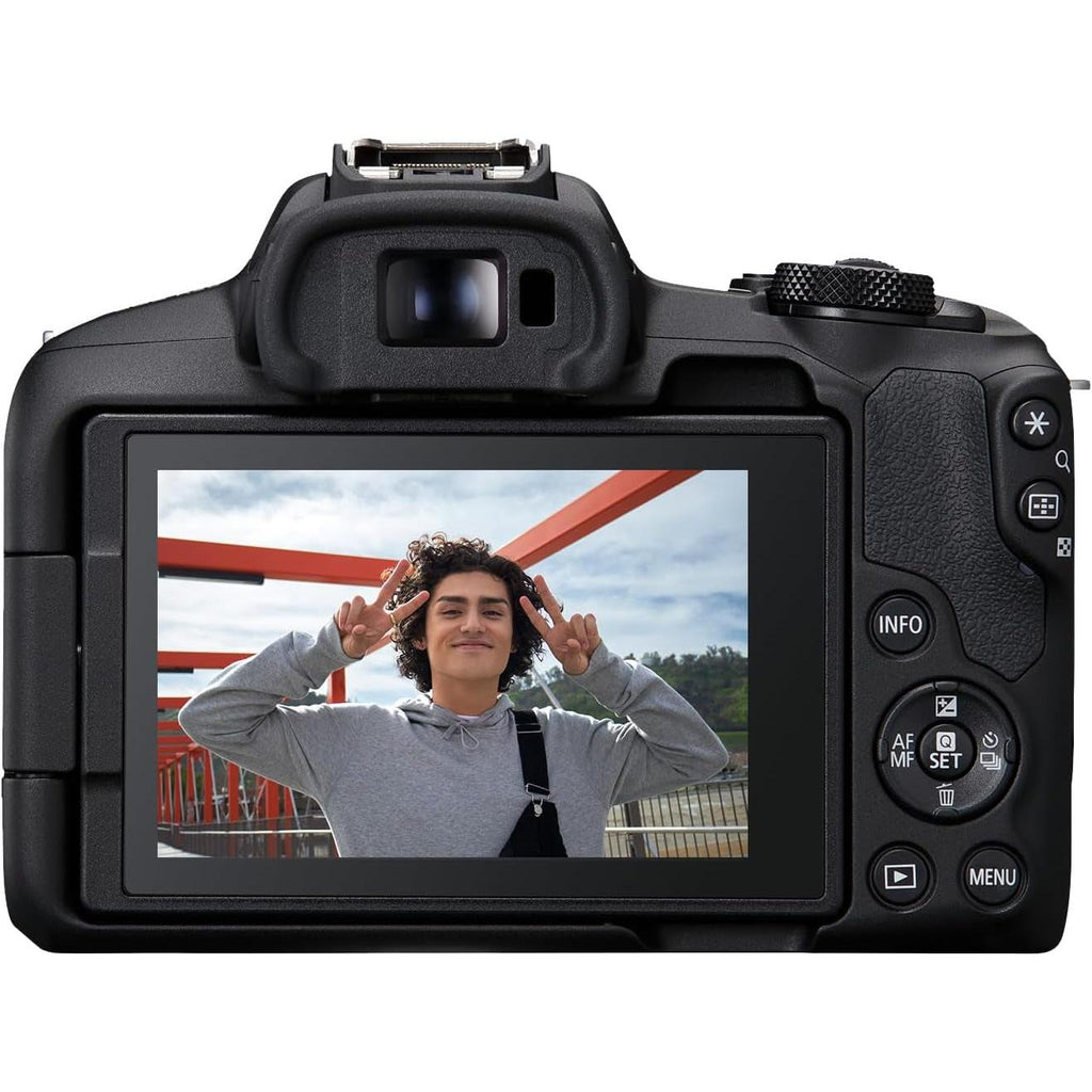 Canon EOS R50 Mirrorless Camera Rf-S18-45Mm F4.5-6.3 Is STM Lens Kit, 24.2 Megapixel CMOS (APS-C) Sensor, 4K Video, Vlogging, Content Creation, Photography, Digital Camera, Black
