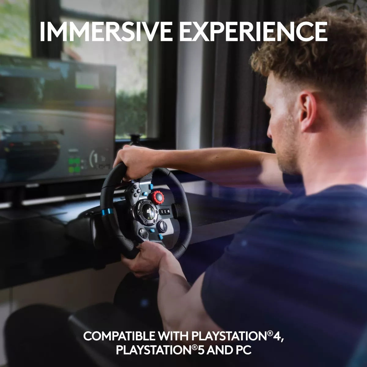 Logitech G29 Driving Force Racing Wheel and Pedals for Playstation 4/5/PC: USB Connection